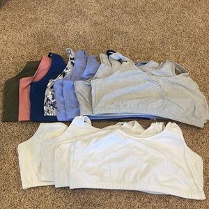 Set of 12 Sports Bras. Most brand new. Others gently used. Size 46.